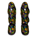 Mardi Gras Festival Pattern Print Muay Thai Shin Guards