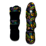 Mardi Gras Festival Pattern Print Muay Thai Shin Guard