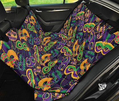 Mardi Gras Festival Pattern Print Pet Car Back Seat Cover