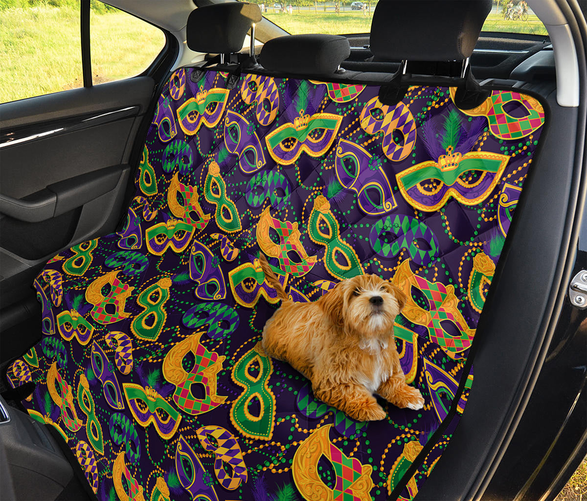 Mardi Gras Festival Pattern Print Pet Car Back Seat Cover