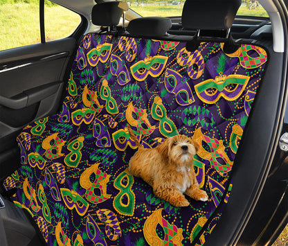 Mardi Gras Festival Pattern Print Pet Car Back Seat Cover