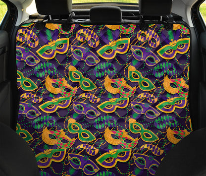 Mardi Gras Festival Pattern Print Pet Car Back Seat Cover