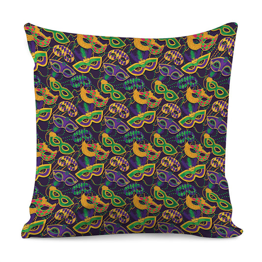 Mardi Gras Festival Pattern Print Pillow Cover