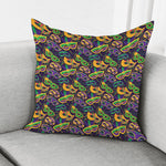 Mardi Gras Festival Pattern Print Pillow Cover