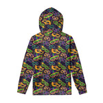 Mardi Gras Festival Pattern Print Pullover Hoodie