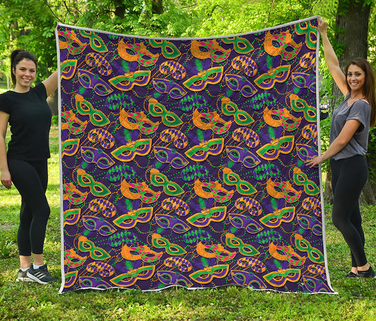 Mardi Gras Festival Pattern Print Quilt