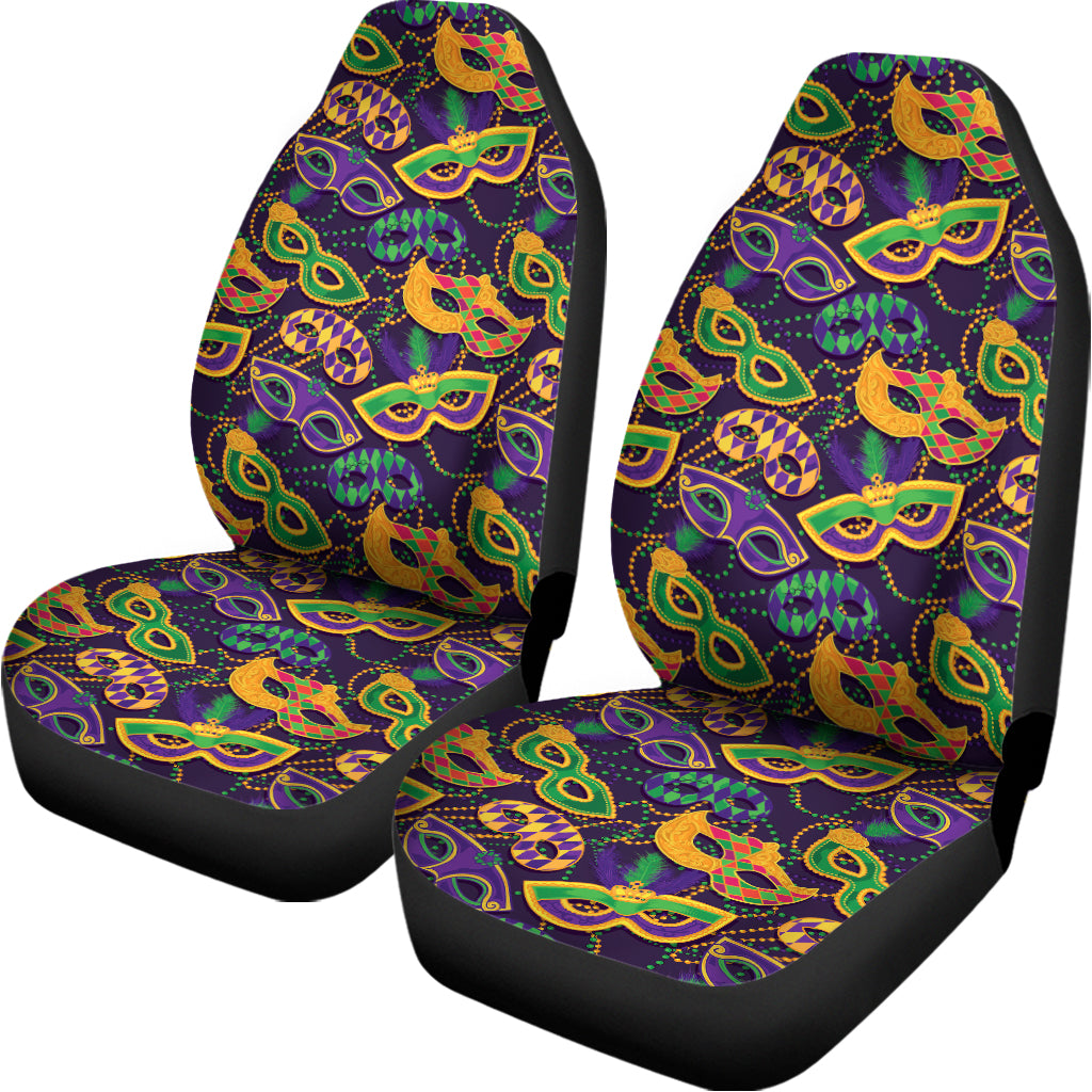 Mardi Gras Festival Pattern Print Universal Fit Car Seat Covers
