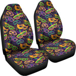 Mardi Gras Festival Pattern Print Universal Fit Car Seat Covers