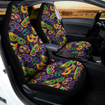 Mardi Gras Festival Pattern Print Universal Fit Car Seat Covers