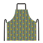 Mardi Gras Fleur De Lis Pattern Print Apron