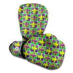 Mardi Gras Fleur De Lis Pattern Print Boxing Gloves