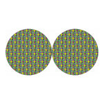 Mardi Gras Fleur De Lis Pattern Print Car Coasters