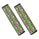 Mardi Gras Fleur De Lis Pattern Print Car Seat Belt Covers