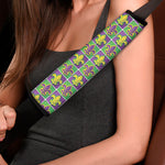 Mardi Gras Fleur De Lis Pattern Print Car Seat Belt Covers