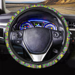 Mardi Gras Fleur De Lis Pattern Print Car Steering Wheel Cover