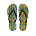 Mardi Gras Fleur De Lis Pattern Print Flip Flops