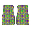 Mardi Gras Fleur De Lis Pattern Print Front Car Floor Mats