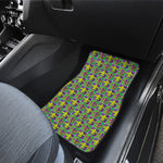 Mardi Gras Fleur De Lis Pattern Print Front Car Floor Mats