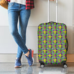 Mardi Gras Fleur De Lis Pattern Print Luggage Cover