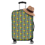 Mardi Gras Fleur De Lis Pattern Print Luggage Cover