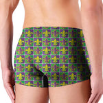 Mardi Gras Fleur De Lis Pattern Print Men's Boxer Briefs