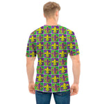 Mardi Gras Fleur De Lis Pattern Print Men's T-Shirt