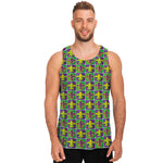 Mardi Gras Fleur De Lis Pattern Print Men's Tank Top