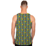 Mardi Gras Fleur De Lis Pattern Print Men's Tank Top