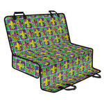 Mardi Gras Fleur De Lis Pattern Print Pet Car Back Seat Cover