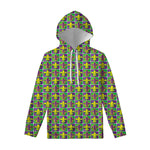 Mardi Gras Fleur De Lis Pattern Print Pullover Hoodie