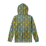 Mardi Gras Fleur De Lis Pattern Print Pullover Hoodie