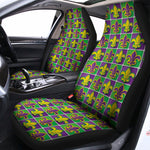 Mardi Gras Fleur De Lis Pattern Print Universal Fit Car Seat Covers