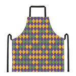 Mardi Gras Harlequin Pattern Print Apron
