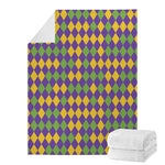 Mardi Gras Harlequin Pattern Print Blanket