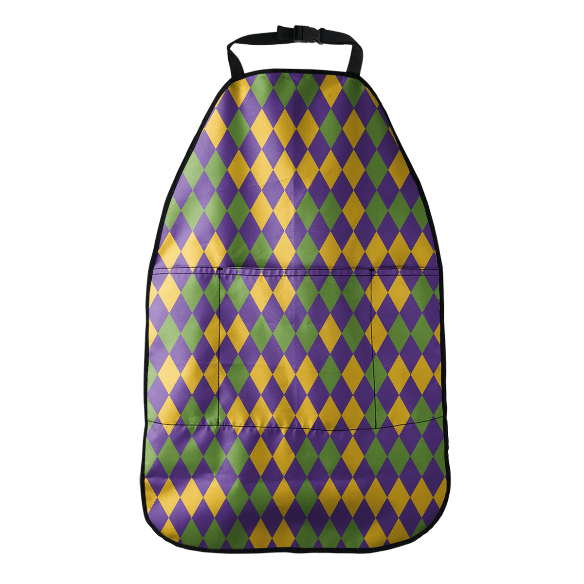 Mardi Gras Harlequin Pattern Print Car Seat Organizers