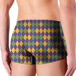 Mardi Gras Harlequin Pattern Print Men's Boxer Briefs