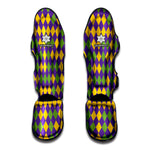 Mardi Gras Harlequin Pattern Print Muay Thai Shin Guard