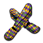 Mardi Gras Harlequin Pattern Print Muay Thai Shin Guard