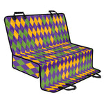 Mardi Gras Harlequin Pattern Print Pet Car Back Seat Cover