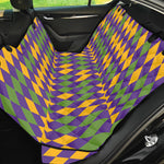 Mardi Gras Harlequin Pattern Print Pet Car Back Seat Cover