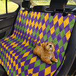 Mardi Gras Harlequin Pattern Print Pet Car Back Seat Cover