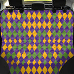 Mardi Gras Harlequin Pattern Print Pet Car Back Seat Cover