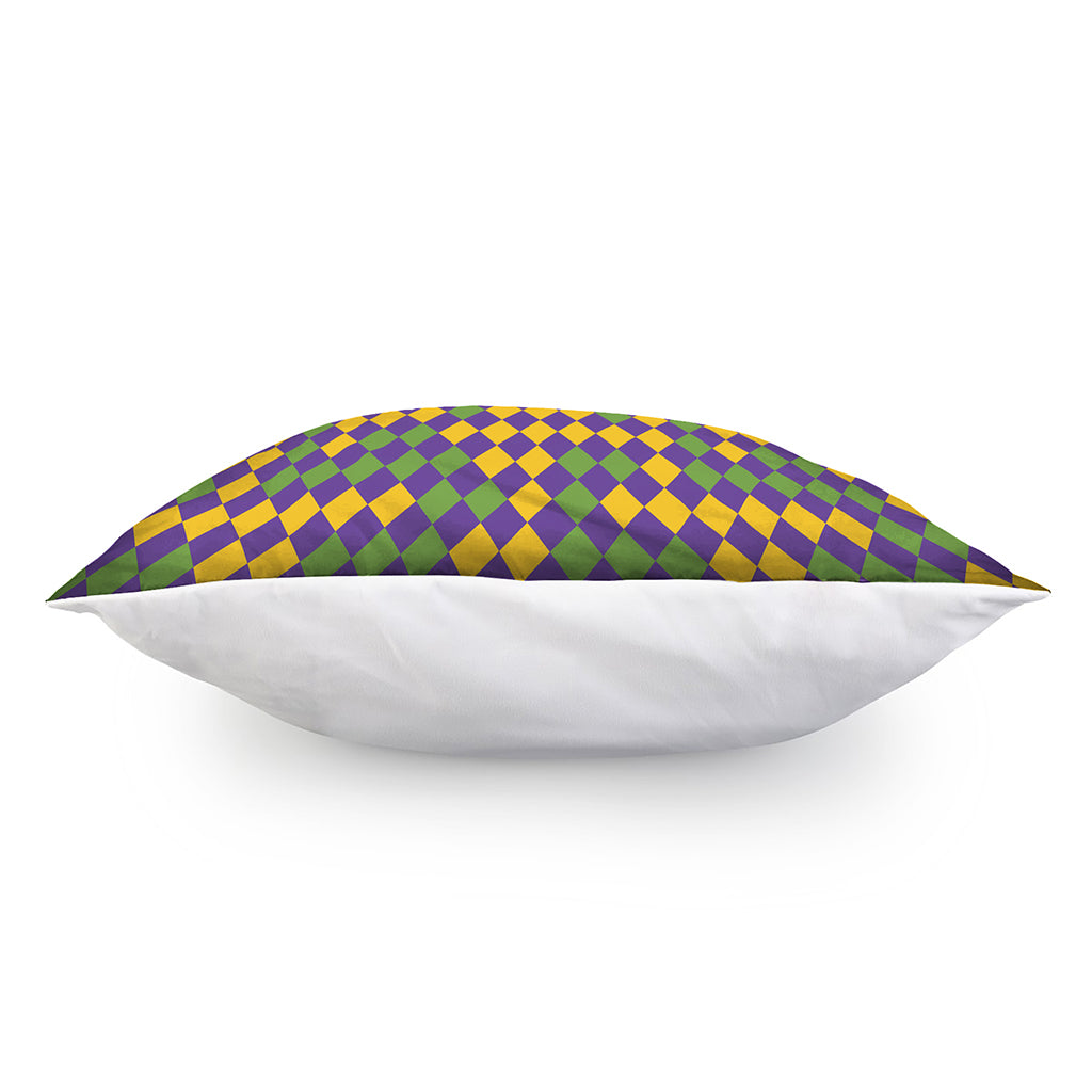 Mardi Gras Harlequin Pattern Print Pillow Cover