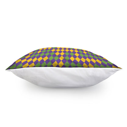 Mardi Gras Harlequin Pattern Print Pillow Cover