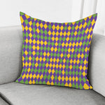 Mardi Gras Harlequin Pattern Print Pillow Cover