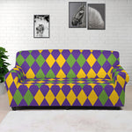 Mardi Gras Harlequin Pattern Print Sofa Cover