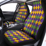 Mardi Gras Harlequin Pattern Print Universal Fit Car Seat Covers