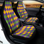 Mardi Gras Harlequin Pattern Print Universal Fit Car Seat Covers