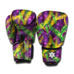 Mardi Gras Palm Leaf Pattern Print Boxing Gloves