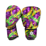 Mardi Gras Palm Leaf Pattern Print Boxing Gloves
